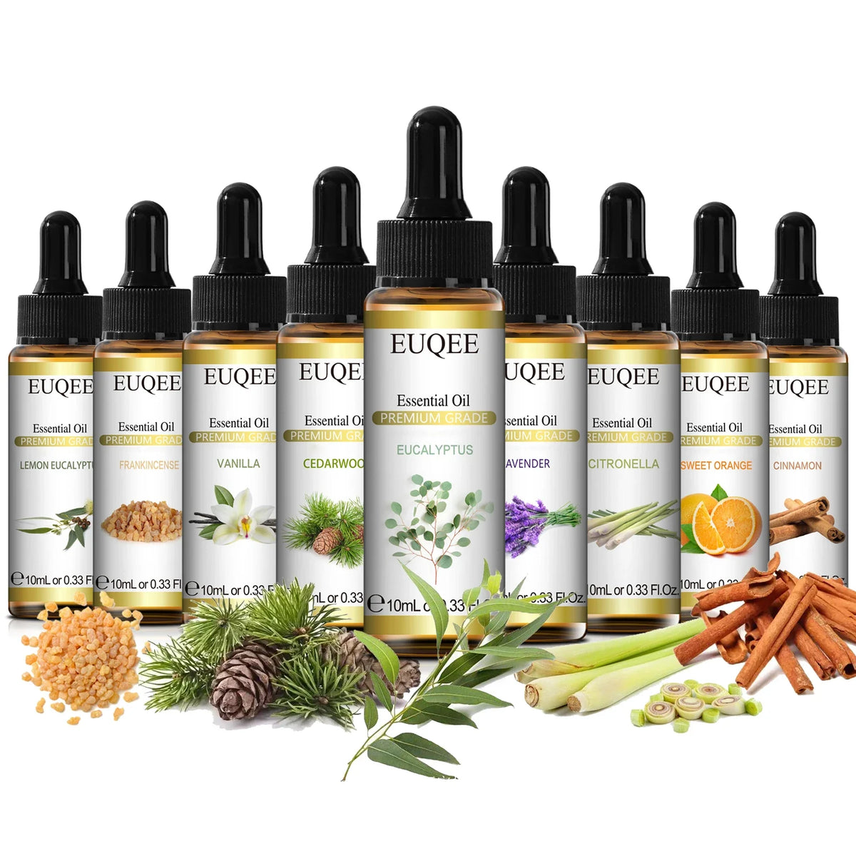 EUQEE 10ml Pure Essential Oil – Lavender, Jasmine & More