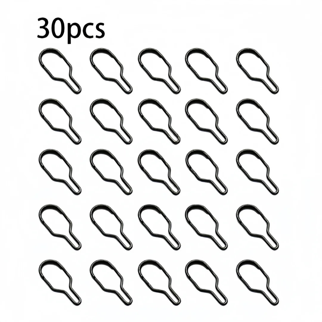 30pcs Metal PVA Bag Clips – Gourd-Shaped Carp Fishing Connectors