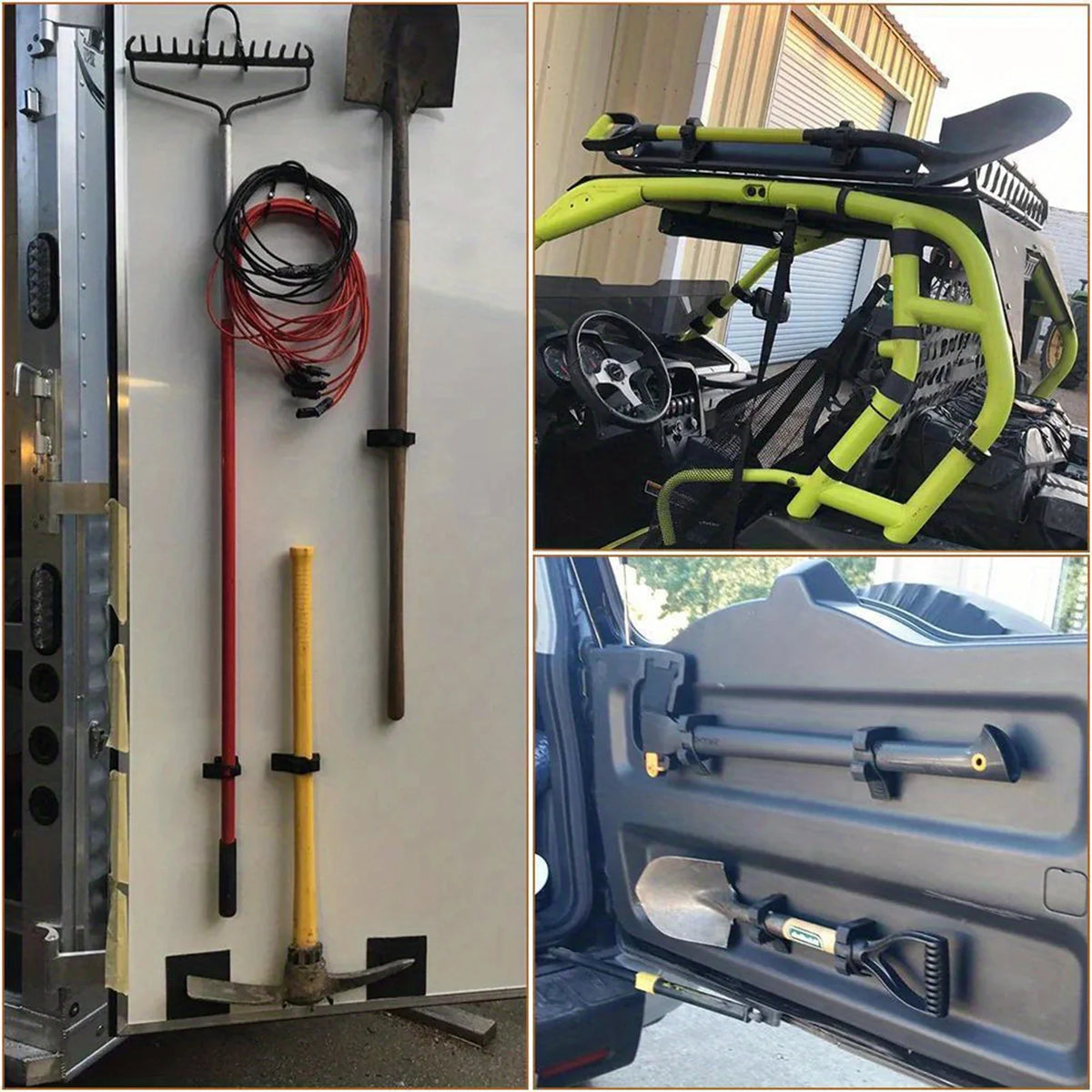 Heavy-Duty Rubber Clamp Hook for Truck Bed, Roof Rack & Trailer