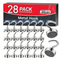 28-Pack Heavy Duty Magnetic Refrigerator Hooks – 16mm Metal
