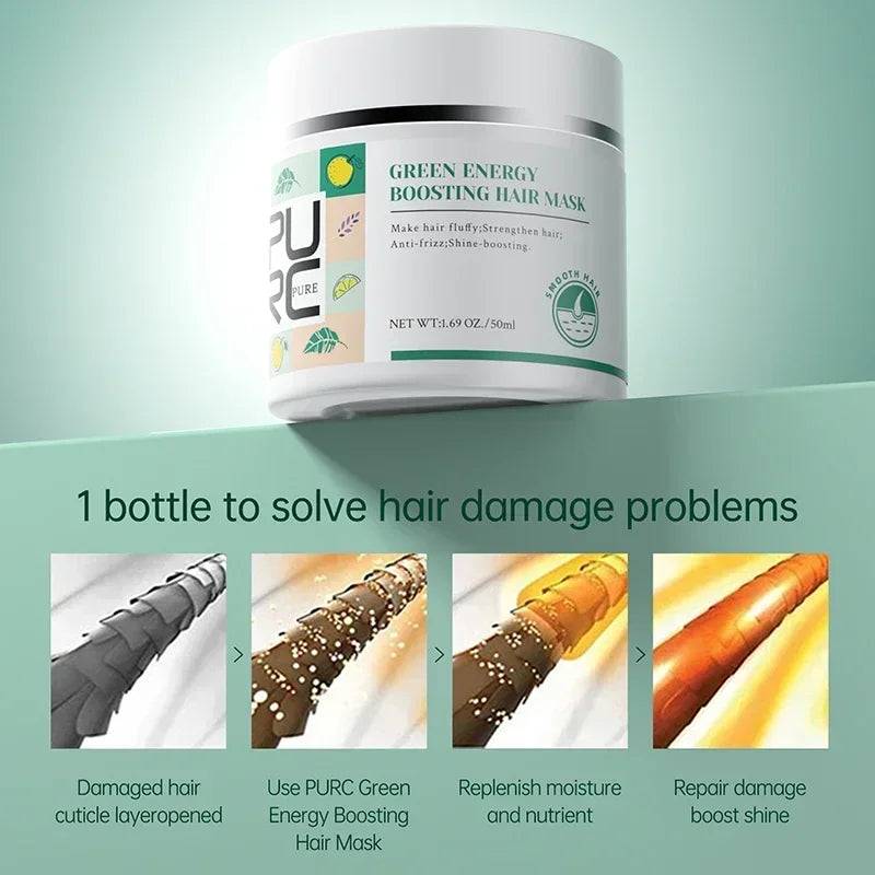 PURC Keratin Hair Mask & Argan Oil Serum | Smooth & Nourish