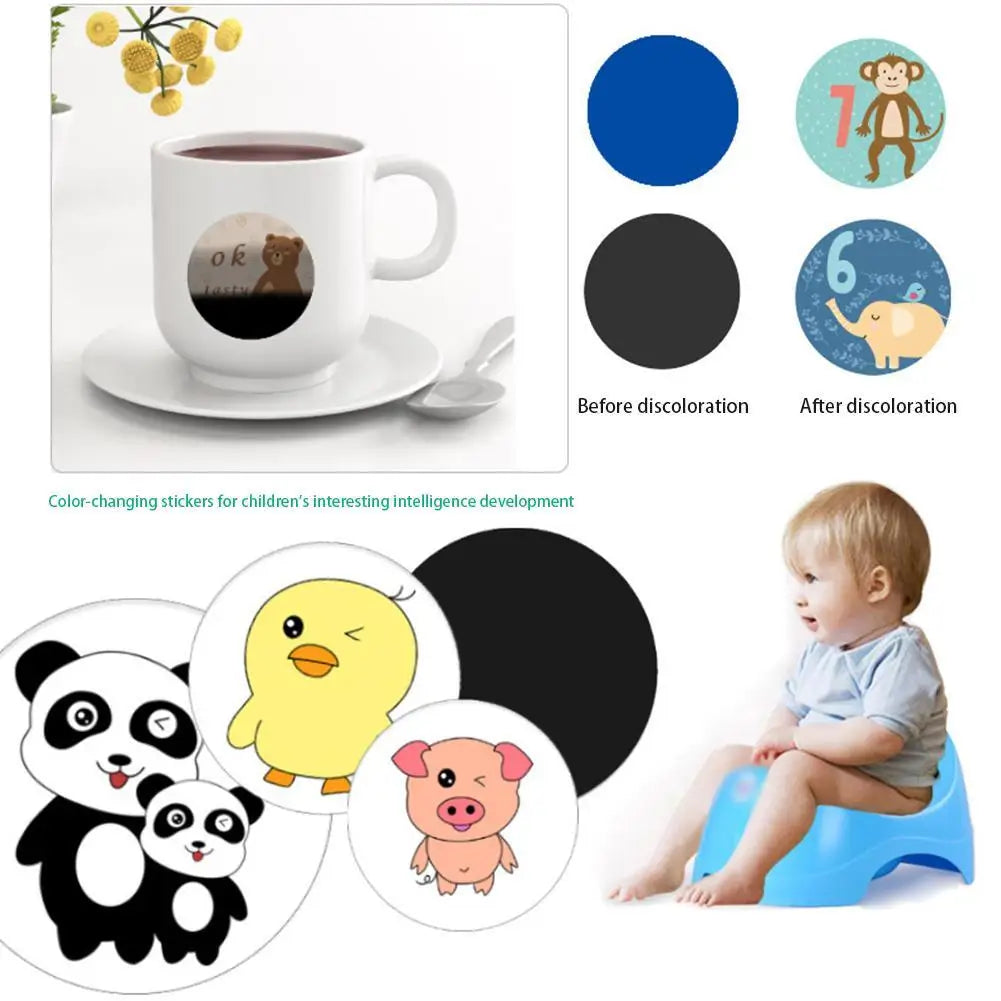 Toddler Potty Training Toilet Changing Sticker Seat Magic Cartoon