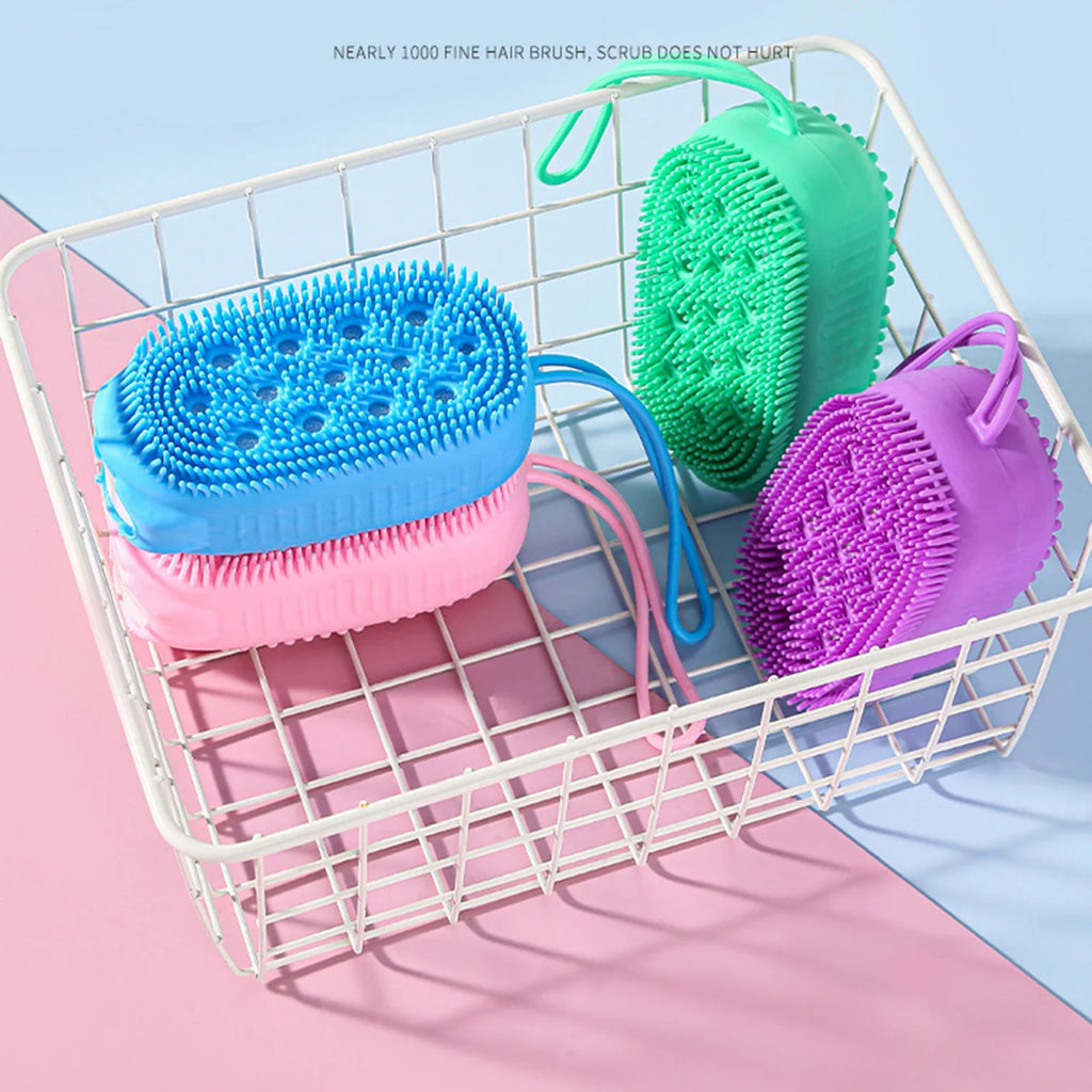 Silicone Body Scrubber Double-Sided Shower Bath Brush
