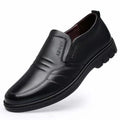 YBQJOO Men's Black Slip-On Loafers – Breathable Business Shoes
