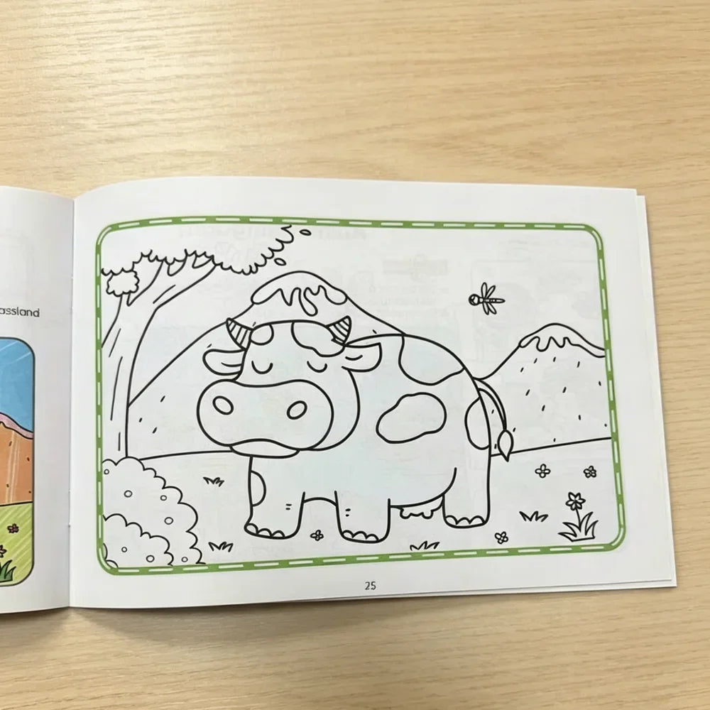 Children's Animal Coloring Book 32 Pages Cute Wildlife Themed Drawing