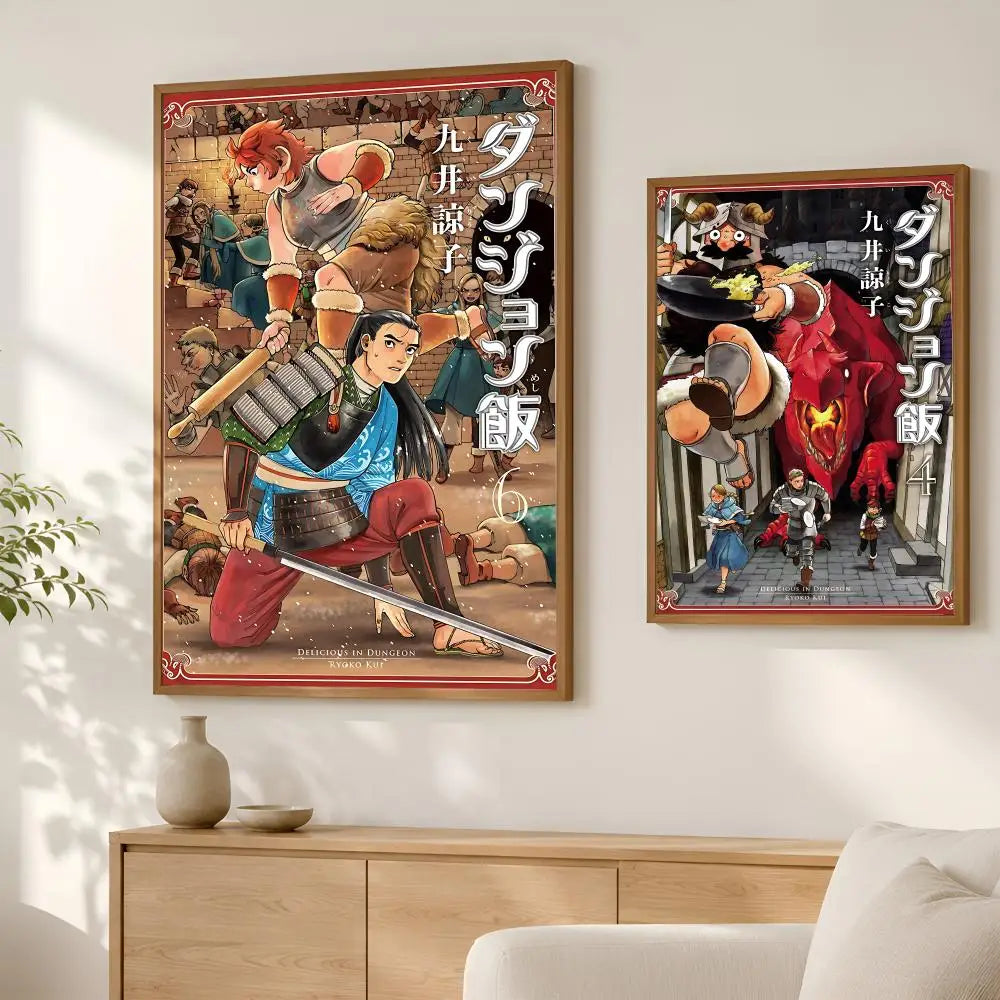 Dungeon Meshi Anime Self-Stick HD Wall Art Poster – Waterproof