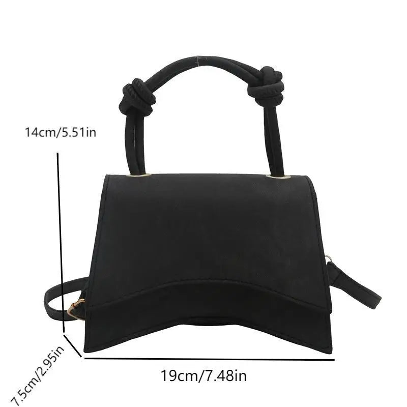 Women's Small Square Crossbody Shoulder Bag – PU Leather