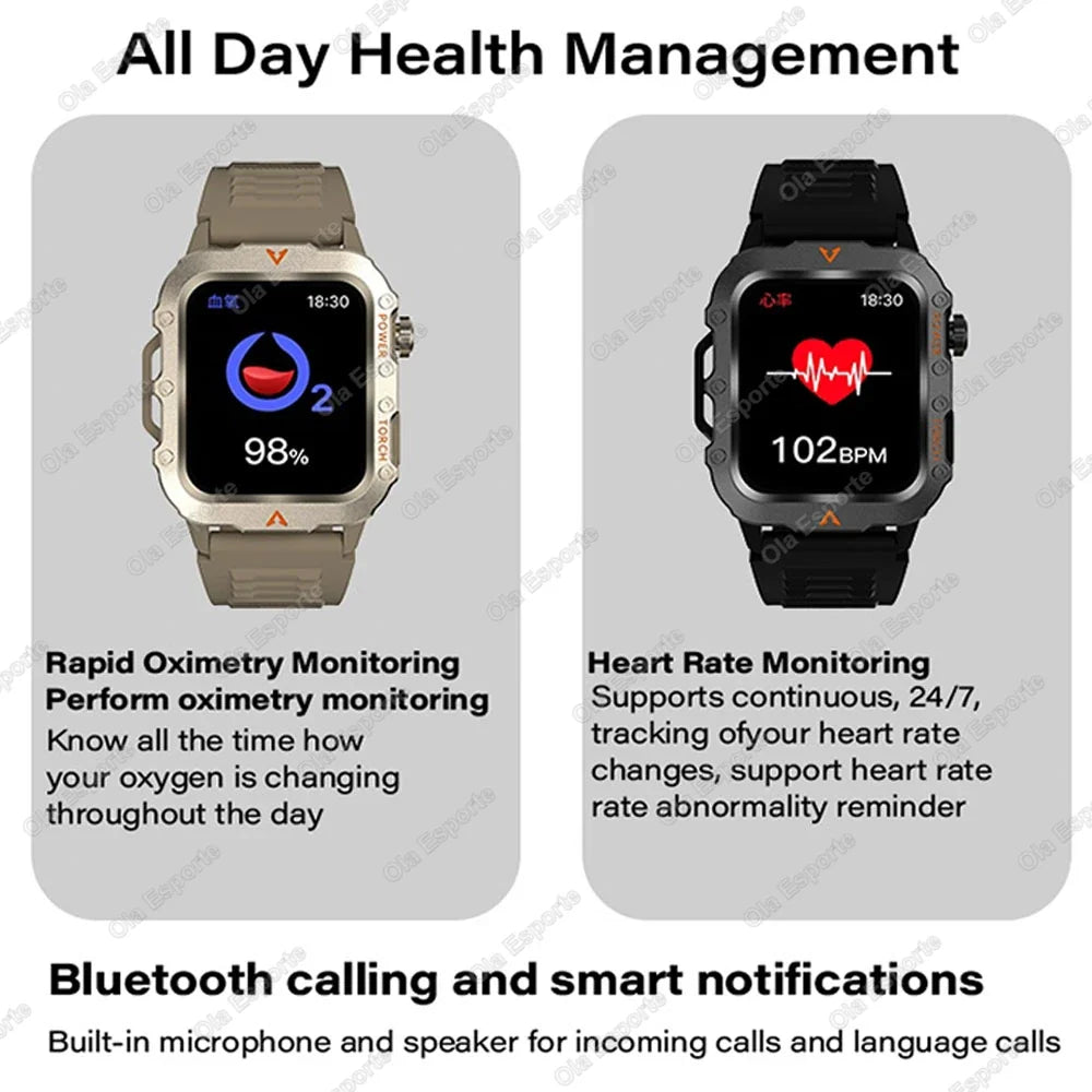 Men Sports Smart Watch 1 71 Screen Blood Oxygen Bluetooth Talking