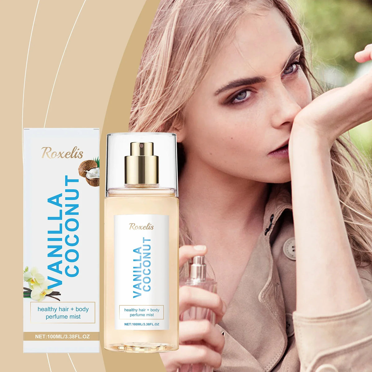 Vanilla Coconut Body Mist – Long-Lasting Fragrance Spray 100ml