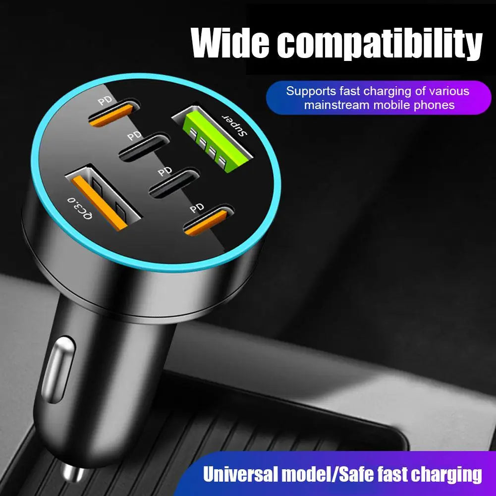 66W USB JMG-PD+QC3 0 Car Digital Display Monitoring Charger PD Fast