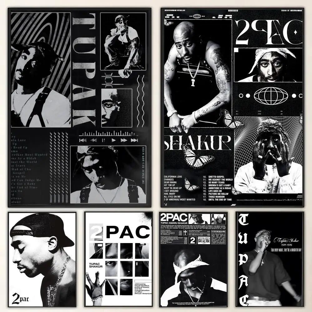 Tupac Shakur HD Wall Poster – Aesthetic Rap Art Print Decor