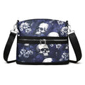 Skull Graphic Crossbody Bag for Women – Multi Pocket Purse