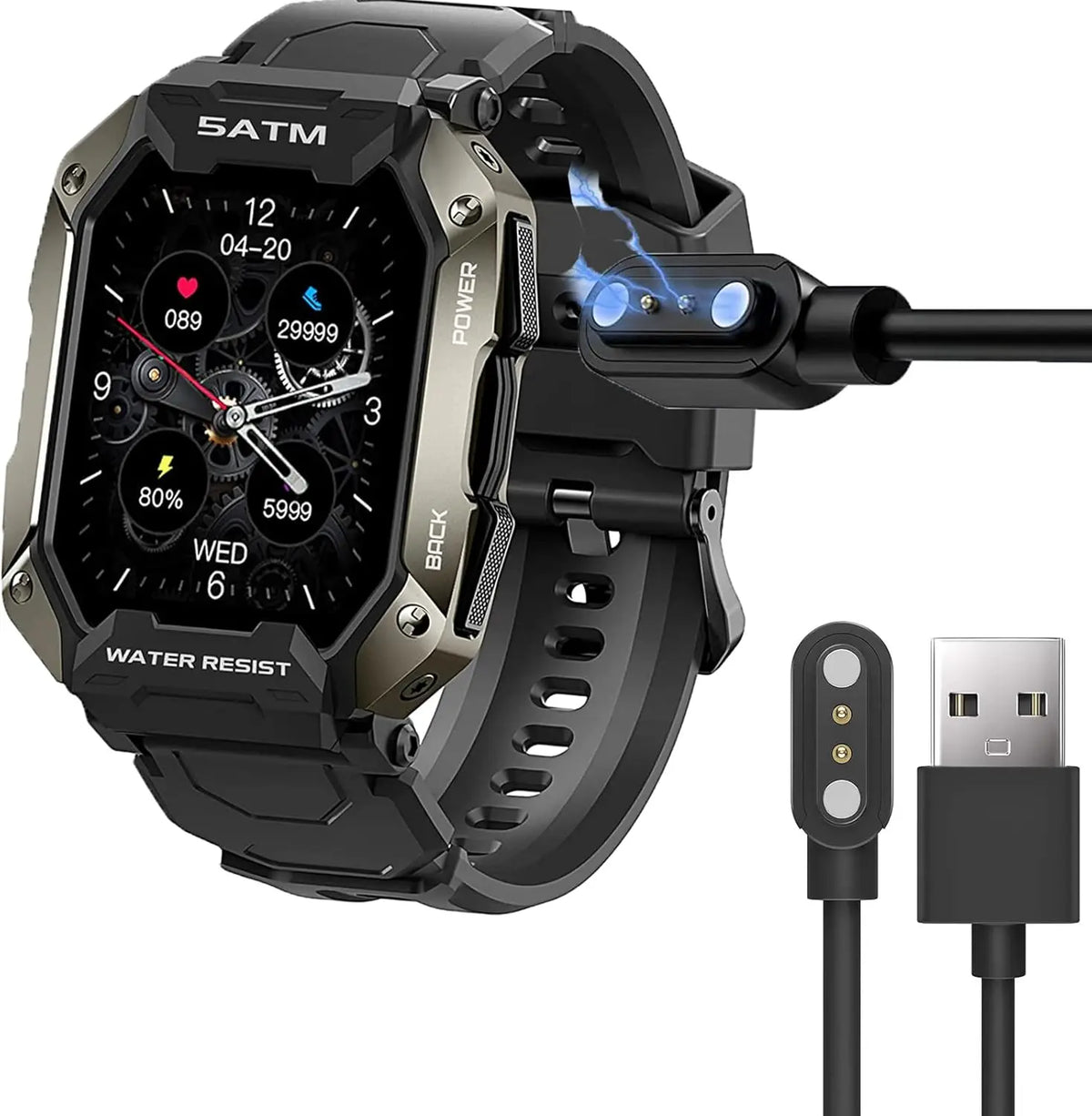 Magnetic USB Charger for AMAZTIM C20, Kospet Tank & GT600