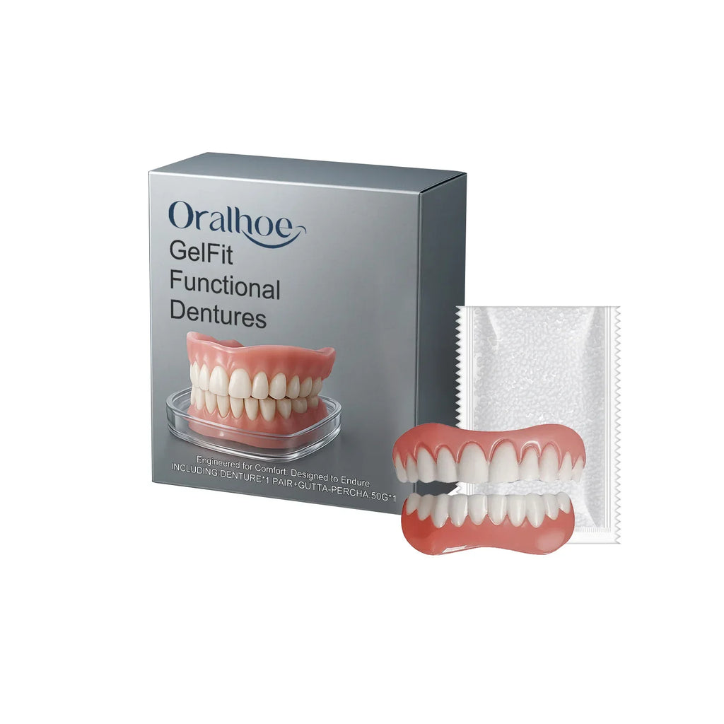 Silicone Veneer Teeth Kit | Fill Gaps Upper & Lower Denture Set