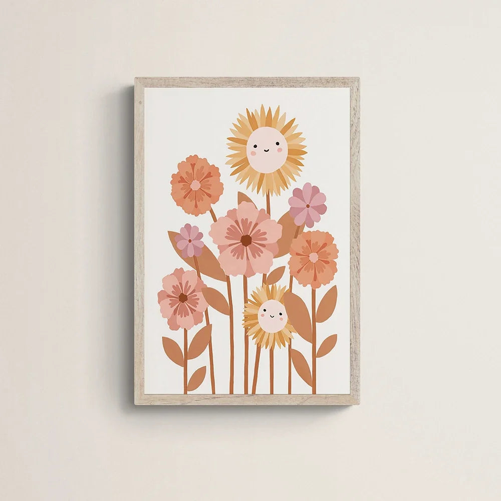 Boho Rainbow Canvas Wall Art | Nursery & Girl Room Décor