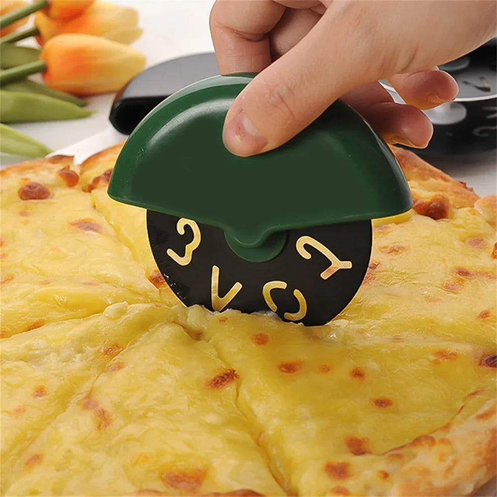 Stainless Steel Pizza Wheel Cutter with Lid – Dough Slicer