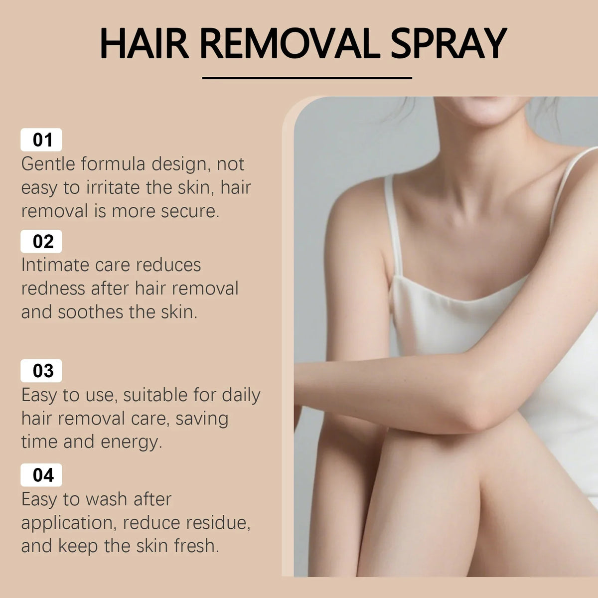 Painless Hair Removal Spray Full-body Growth Inhibition Soothing