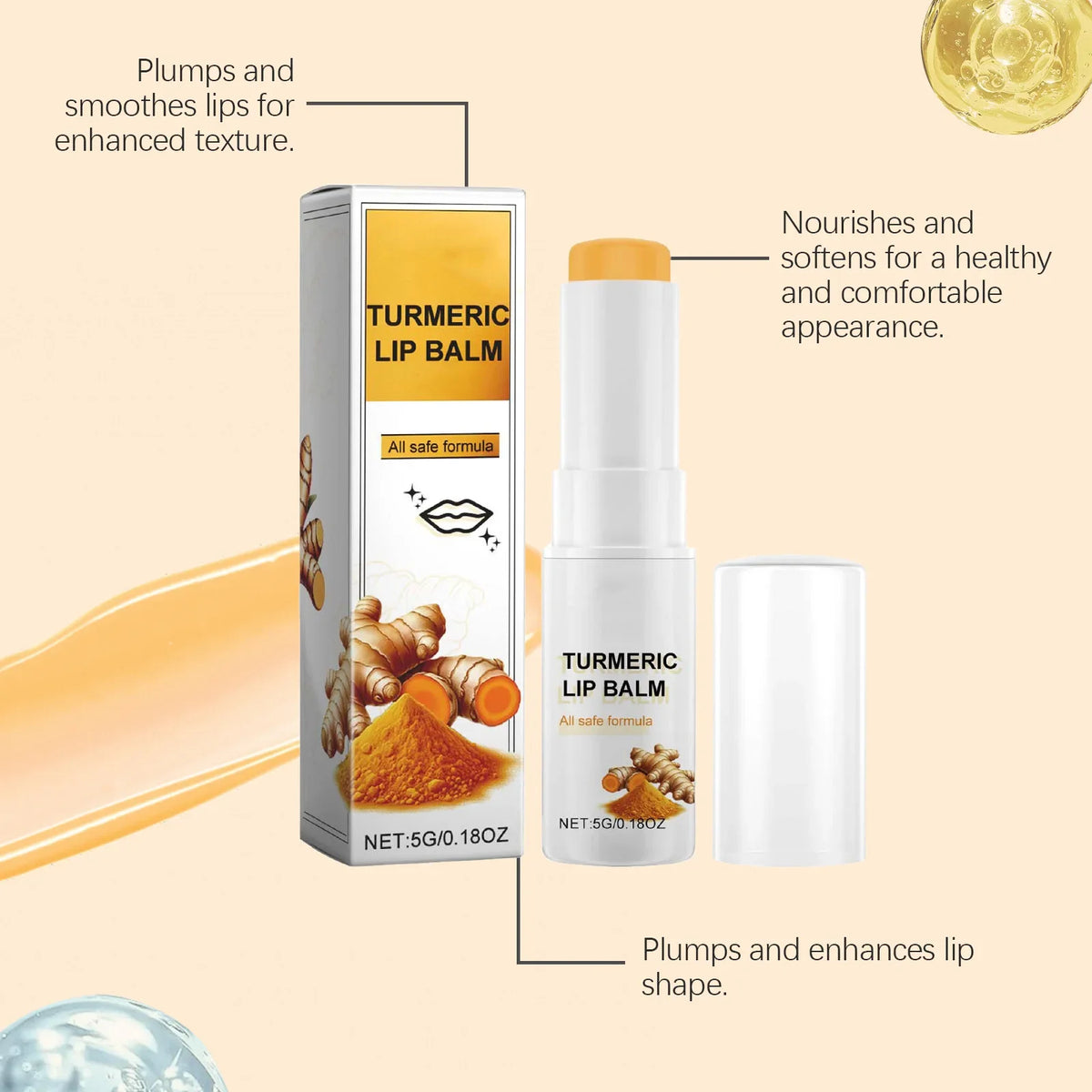 Collagen & Turmeric Lip Balm – Hydrating Plumping Lip Care