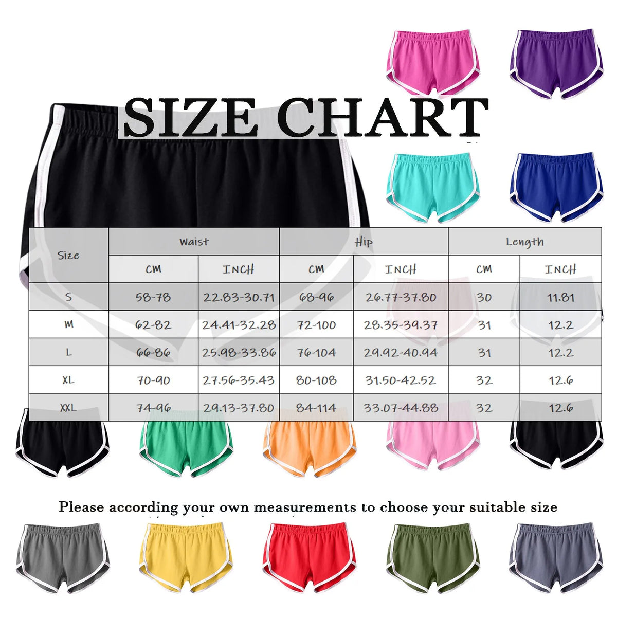 Women's Casual Summer Sports Shorts | Elastic Waist Beach Shorts