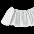 White Pleated Ruffle Lace Trim Ribbon 9¾" Wide – 2 Yards