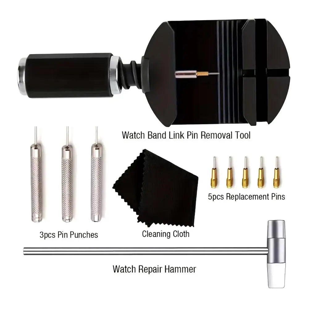 Watch Link Remover Tool Kit – 11-Piece Band Pin Repair Set