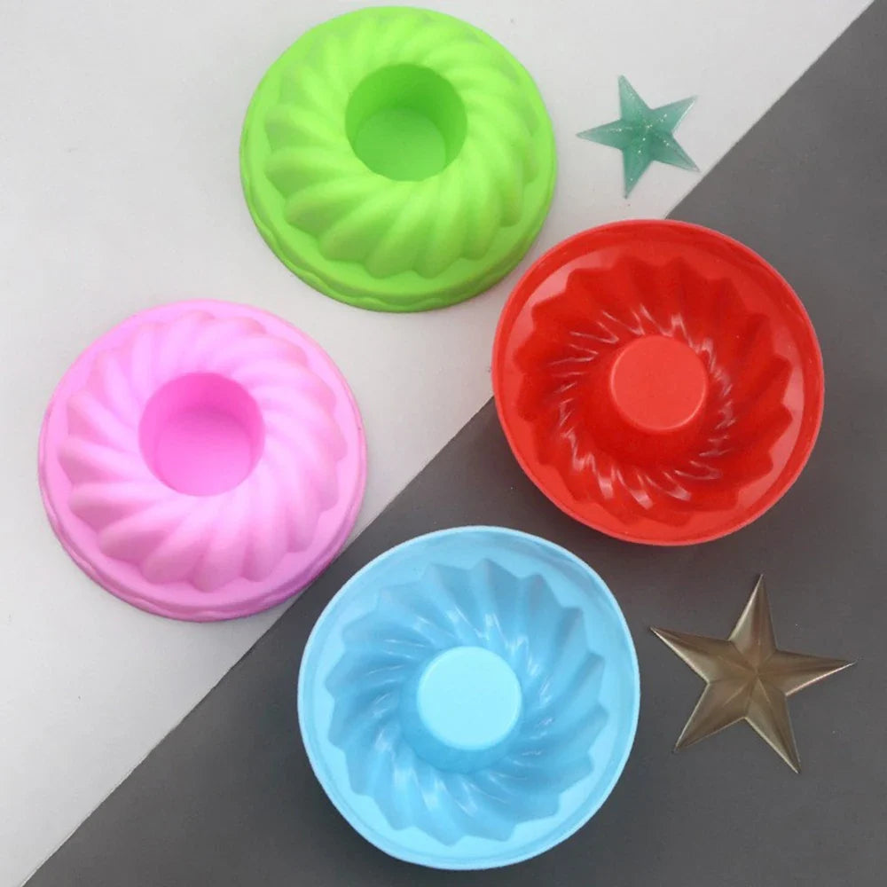 6-Piece BPA-Free Silicone Round Muffin & Cake Molds Set