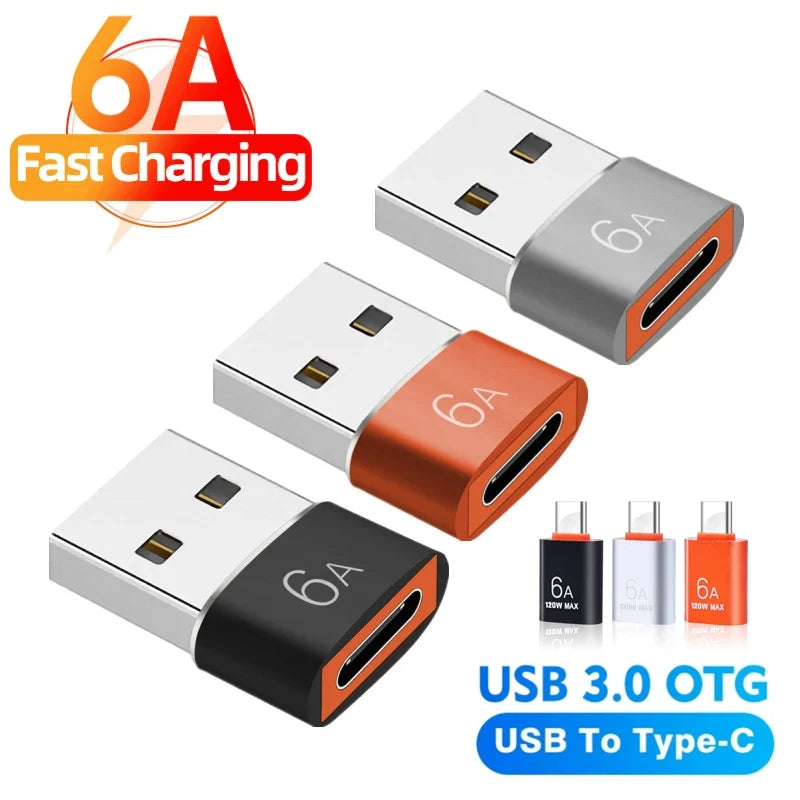 USB 3.0 to USB-C OTG Adapter | 6A Fast Charging & Data Transfer