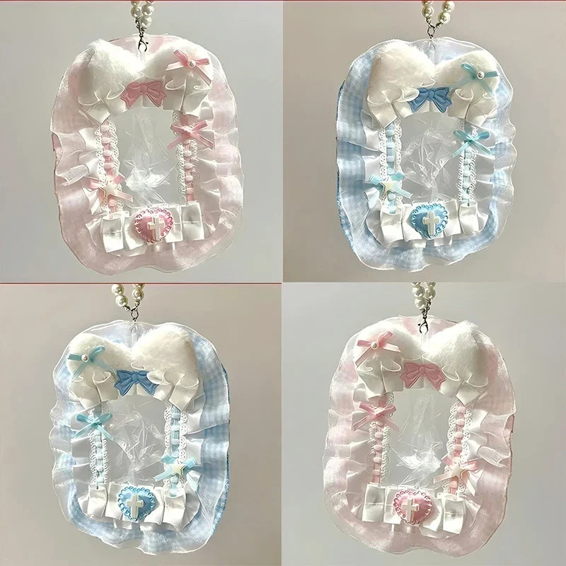 Kawaii Kpop Photocard Holder – Lolita Lace Bow Display Case