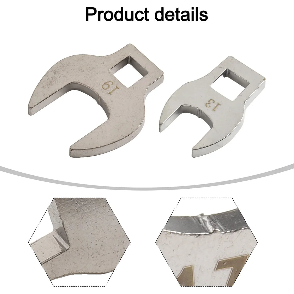 8-Piece 3/8" Drive Metric Crowfoot Wrench Set 10–19mm