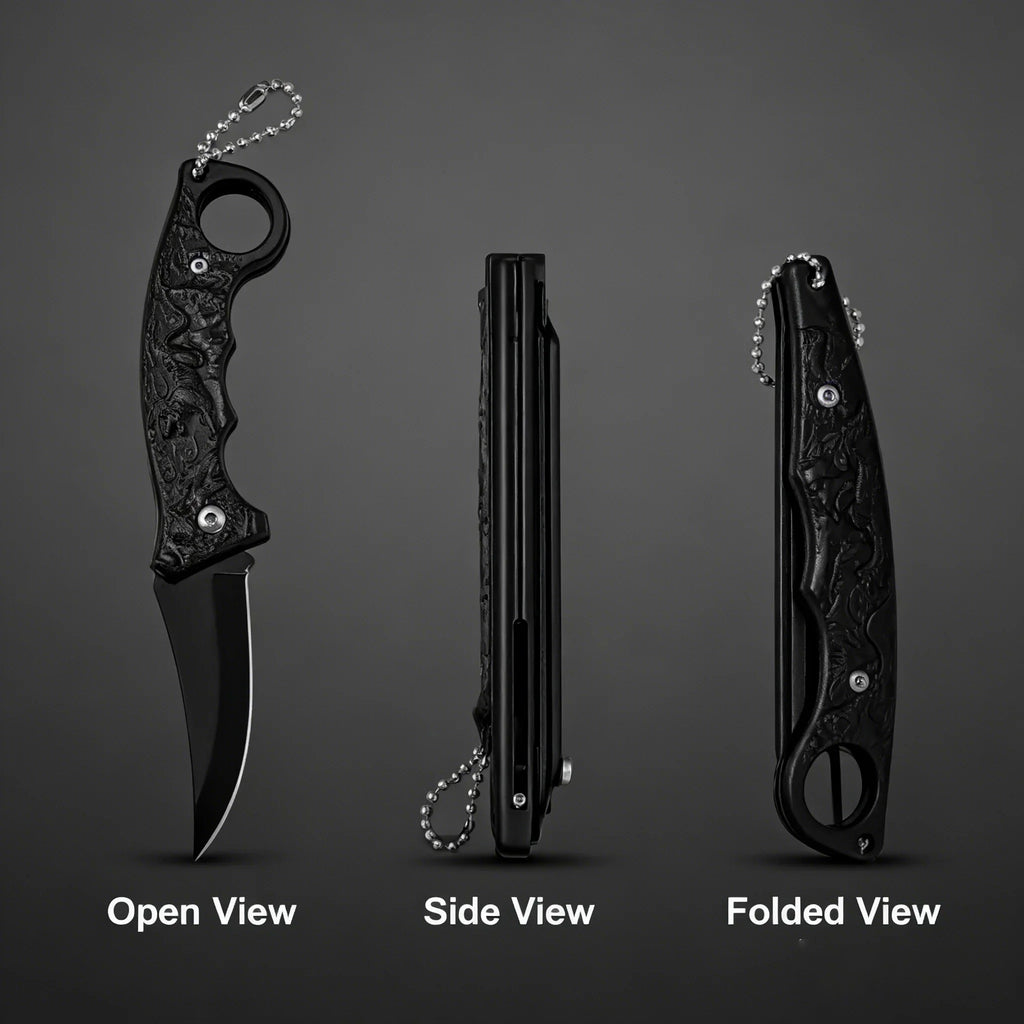 YRIDEFE Mini EDC Fixed Blade Knife – Tiger Handle Outdoor