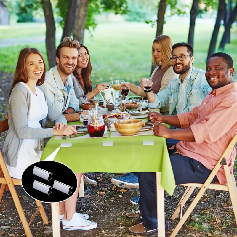 12-Pack Transparent Table Skirt Clips – Tablecloth Holders