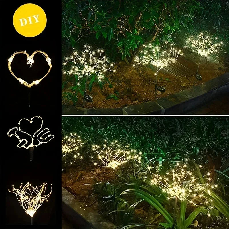 Solar Firework Fairy String Lights – 8 Modes, IP65, 5M