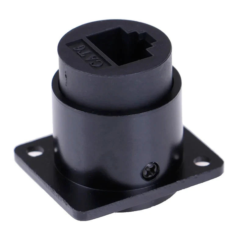 D-Type RJ45 Female Socket Cat6 Panel Mount Ethernet Adapter