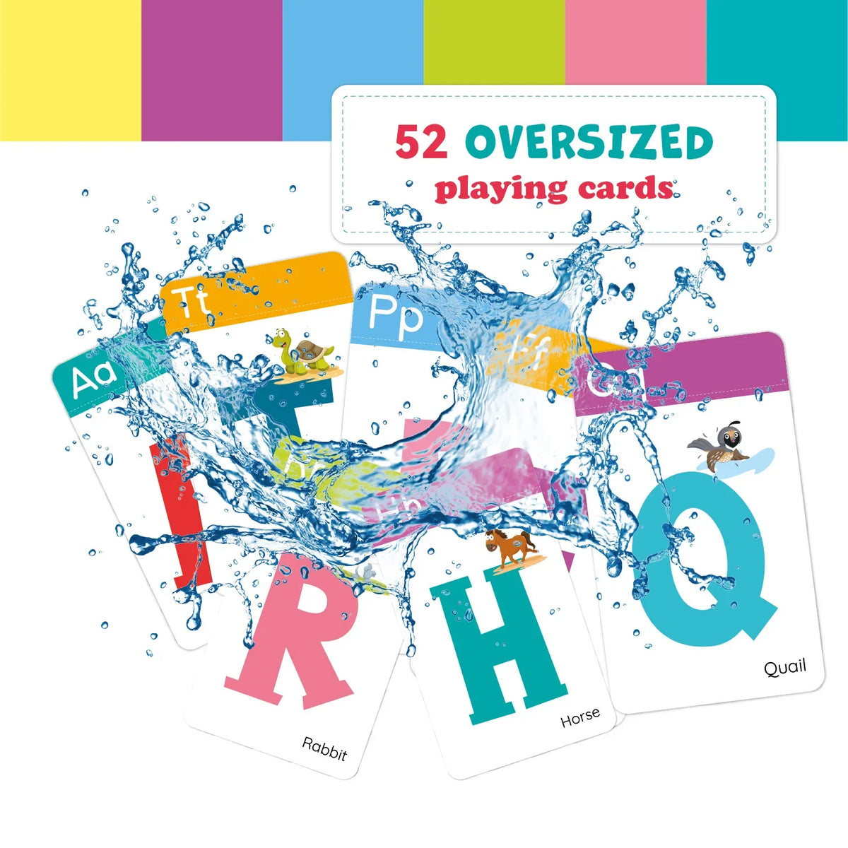 Bview Art 52 Sheets Alphabet Go Fish Card Game ABC Letter Matching