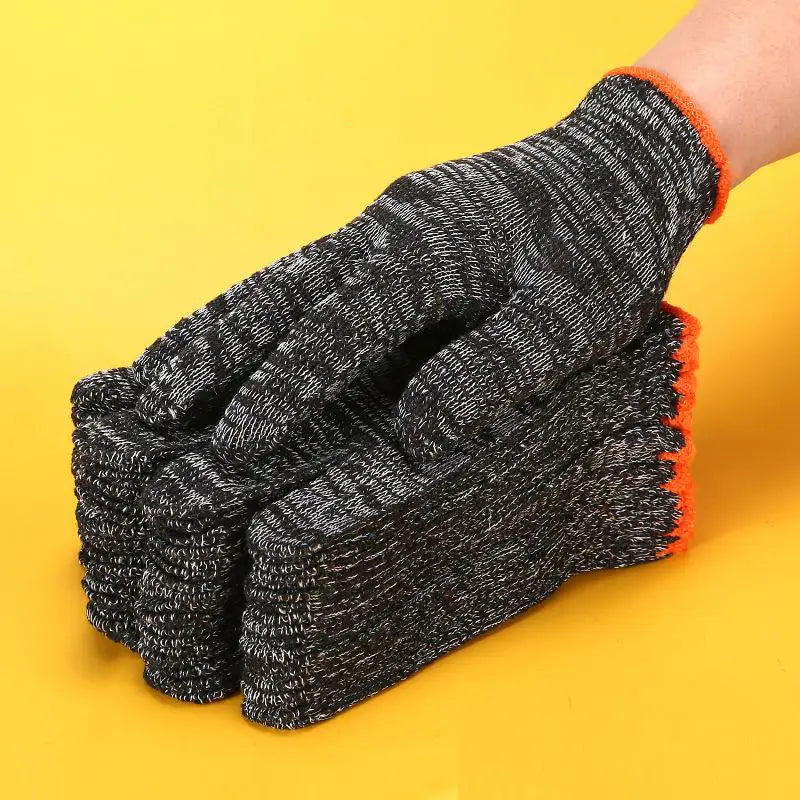 12-Pairs Heavy Duty Nylon Work Gloves Abrasion Resistant Safety