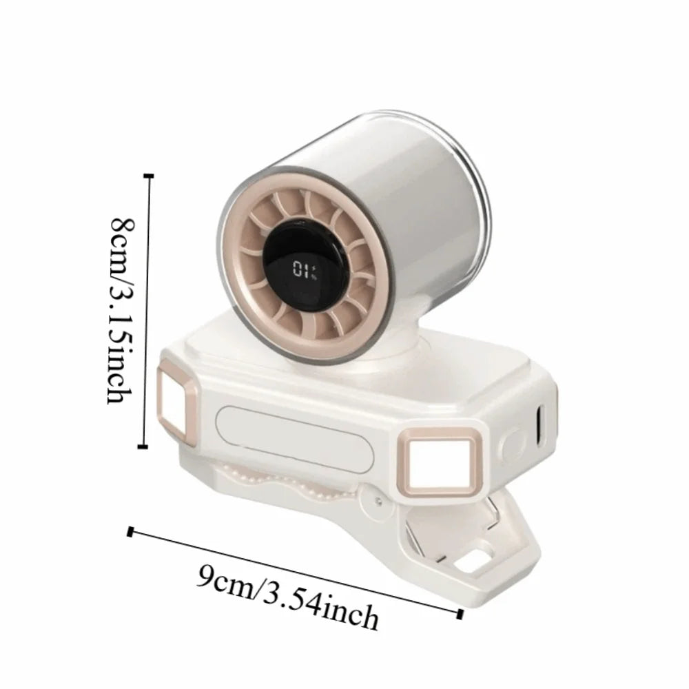 Portable Clip-On Turbo Fan – High Airflow Handheld Blower